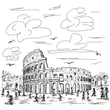 Rome colosseum Stock Illustration