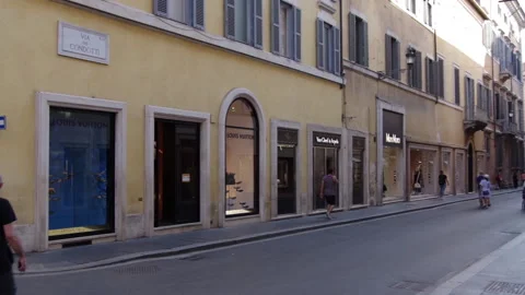 Rome - via Condotti Stock Footage 135176428