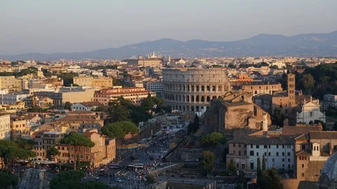 Rome Day to Night Timelapse Video stock 100362151