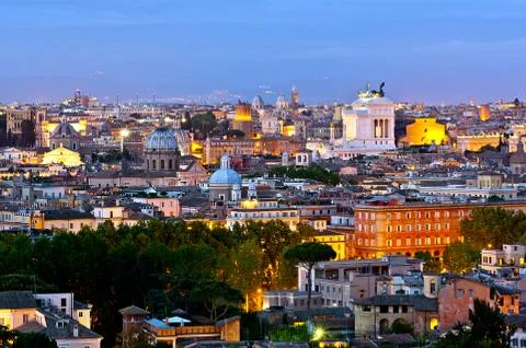 Rome at dusk Stock Photos