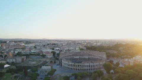Rome: fly on the Colosseum Stock Photos
