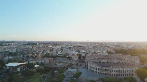 Rome: fly on the Colosseum Stock-Fotos