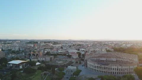 Rome: fly on the Colosseum Stock-Fotos