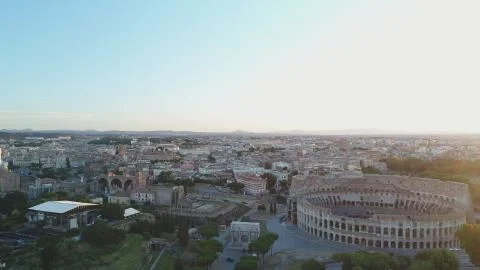 Rome: fly on the Colosseum Stock-Fotos