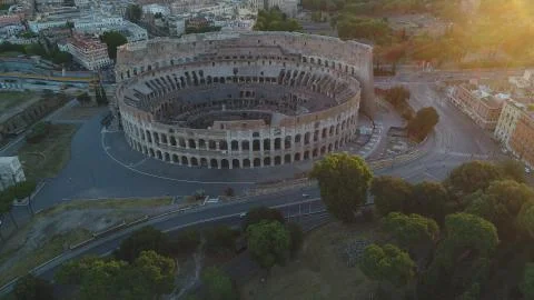 Rome: fly on the Colosseum Stock-Fotos
