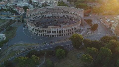 Rome: fly on the Colosseum Stock-Fotos
