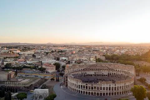 Rome: fly on the Colosseum Stock-Fotos