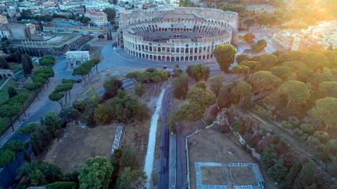 Rome: fly on the Colosseum Fotos de archivo