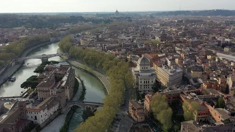 Rome - flyover Stock Footage