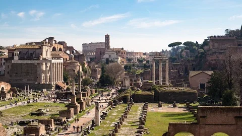 Rome - Imperial fora - Timelapse 8K 30p Stock Footage 125242562