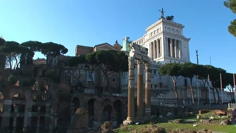 Rome, Imperial Forum Stock Footage 72314160