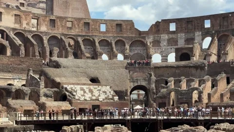 Rome, Italy - 05 28 2025: Colosseum, Rome walking around Stock Footage 320641663