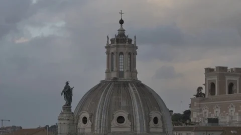 Rome Italy Architectural Features Closeup Feeling Travel Traditional Culture Stock Footage 97889947