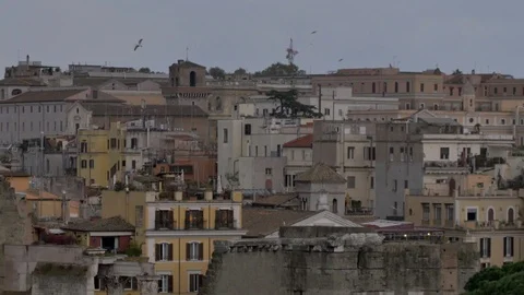 Rome Italy Architectural Features Closeup Feeling Travel Traditional Culture Stock Footage 97889975