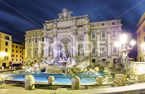 Rome, Italy - famous Trevi Fountain (Italian: Fontana di Trevi) Stock Photos