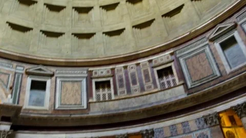 Rome Italy inside Pantheon. Stock Footage 80118698