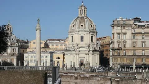 Rome Italy Monuments Stock Footage 10736804