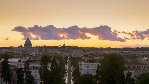 Rome Italy Panoramic timelapse view Stock-Footage 85198611