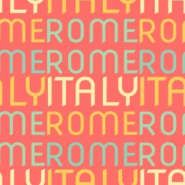 Rome, Italy seamless pattern Stock Illustration