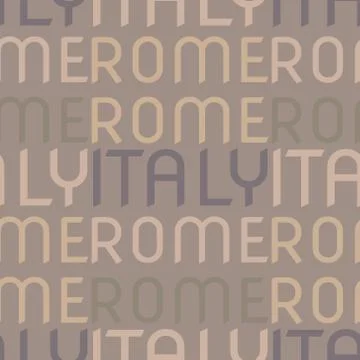 Rome, Italy seamless pattern Stock Illustration