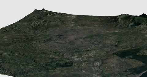 Rome map with 3d relief 4K satellite ground Video stock 211064325