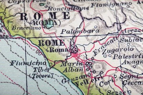 Rome map Stock Photos