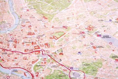 The Rome map Stock Photos