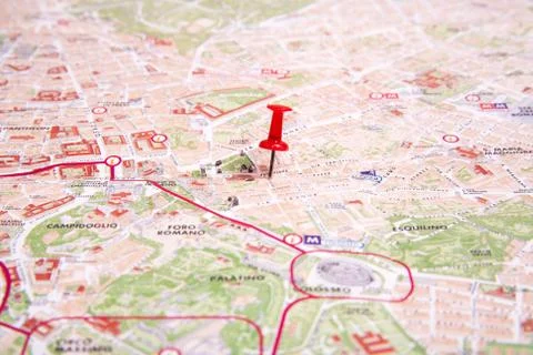 The Rome map Stock Photos