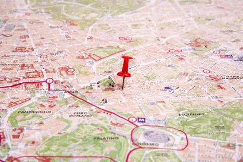 The Rome map Stock Photos