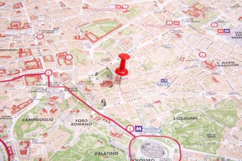 The Rome map Stock Photos