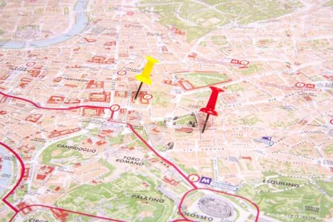The Rome map Stock Photos