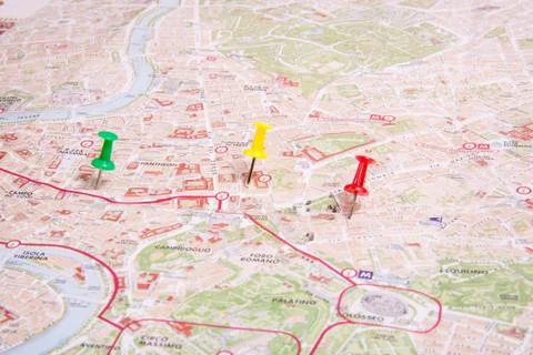 The Rome map Stock Photos