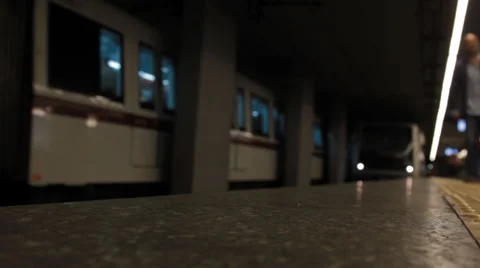 Rome Metro Train in station Stock Footage 40106859