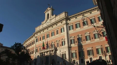 Rome, montecitorio palace Video stock 73768770
