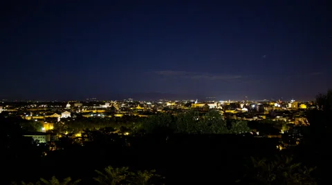 Rome night landscape timelapse Stock-Footage 50924899