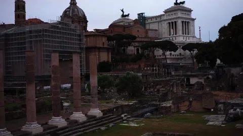 Rome panoramic of the Forum 스톡 동영상 134194876