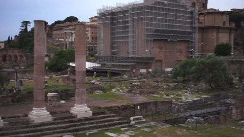 Rome panoramic of the Forum Temple 스톡 동영상 134194278
