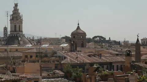 Rome panoramic view Stock Footage 12567577