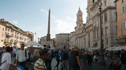 Rome. Piazza Navona Stock Footage 97856803