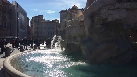 Rome: Piazza Navona Stock Footage 104817228