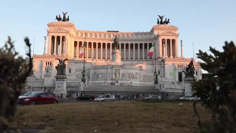 Rome - Piazza Venezia Stock Footage 145100847