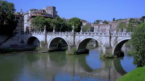 Rome-Ponte Sant'angelo 스톡 동영상 157494419