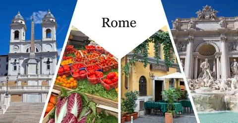 Rome postcard Stock Photos