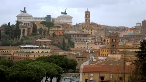 Rome, rich with its architectural monuments, antique and huge constructions Stock Footage 153765688