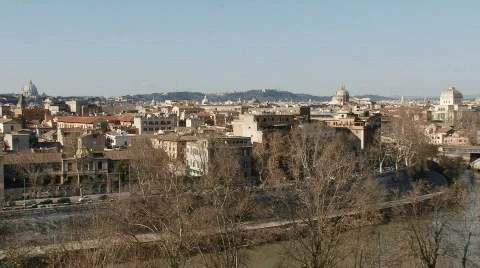 Rome Skyline Stock Footage 321042