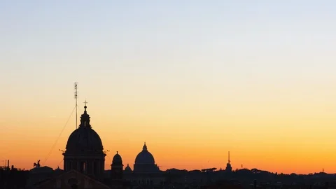 Rome skyline Stock Footage 95594834