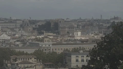 Rome skyline panorama with some monuments - UHD AppleProRes 422 Stock Footage 91998438