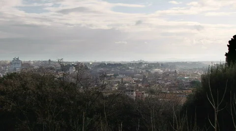 Rome Skyline Panshot Stock Footage 325564