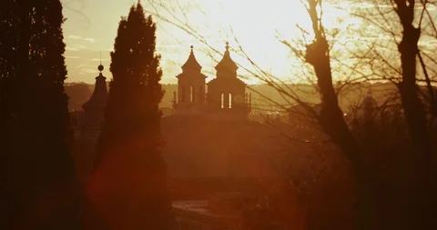 Rome skyline at sunset Stock-Footage 87625902