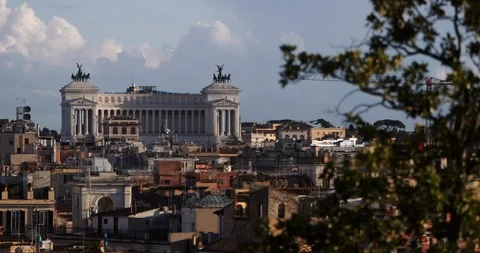 Rome skyline at sunset Stock-Footage 87646533